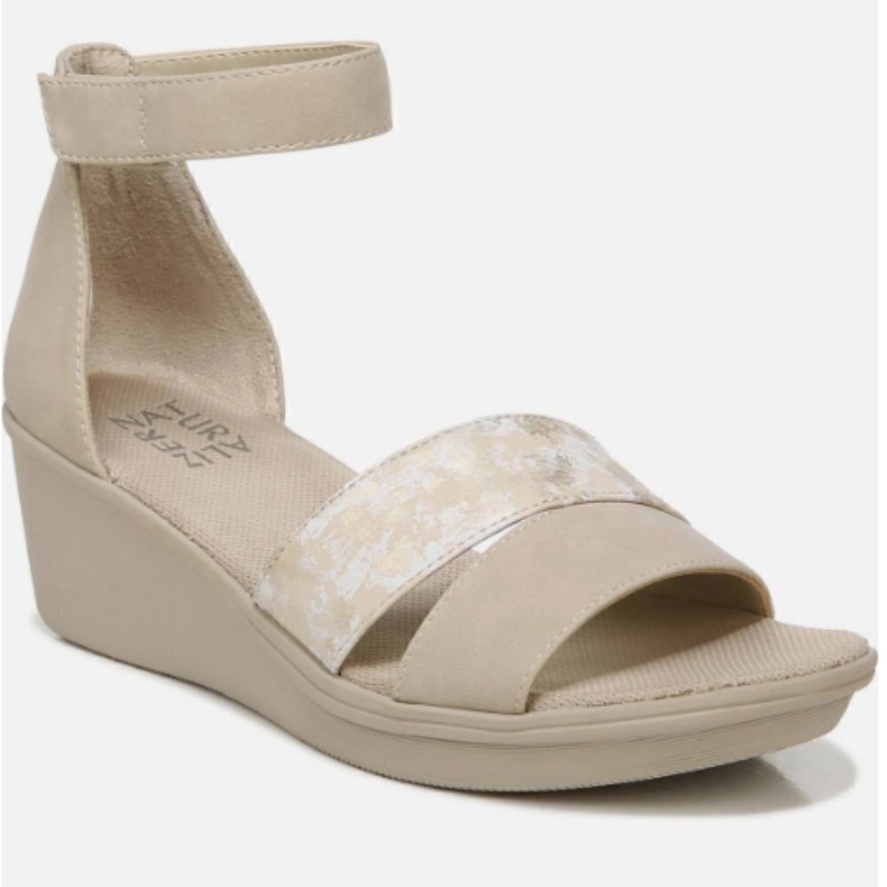 Naturalizer Womens Theron Birchwood Ankle Strap Heels